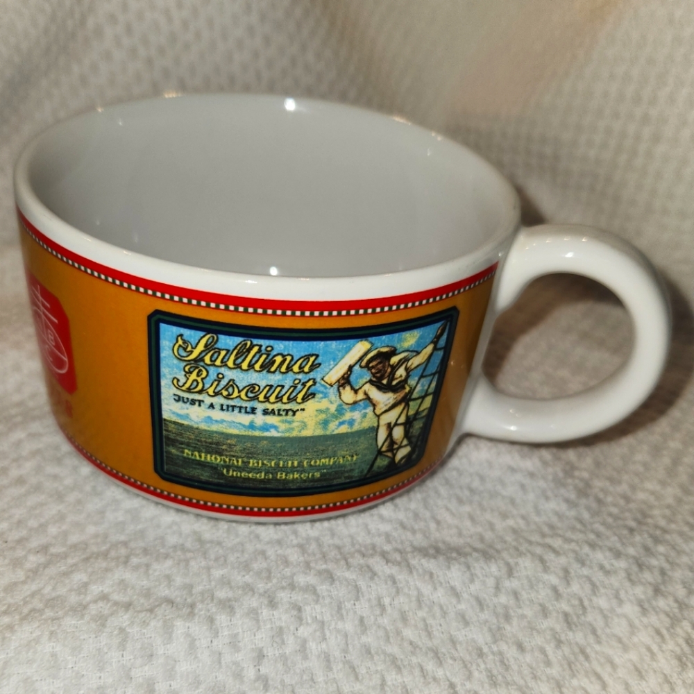 Vintage Nabisco Premium Soda crackers soup bowl mug National Biscuit Company